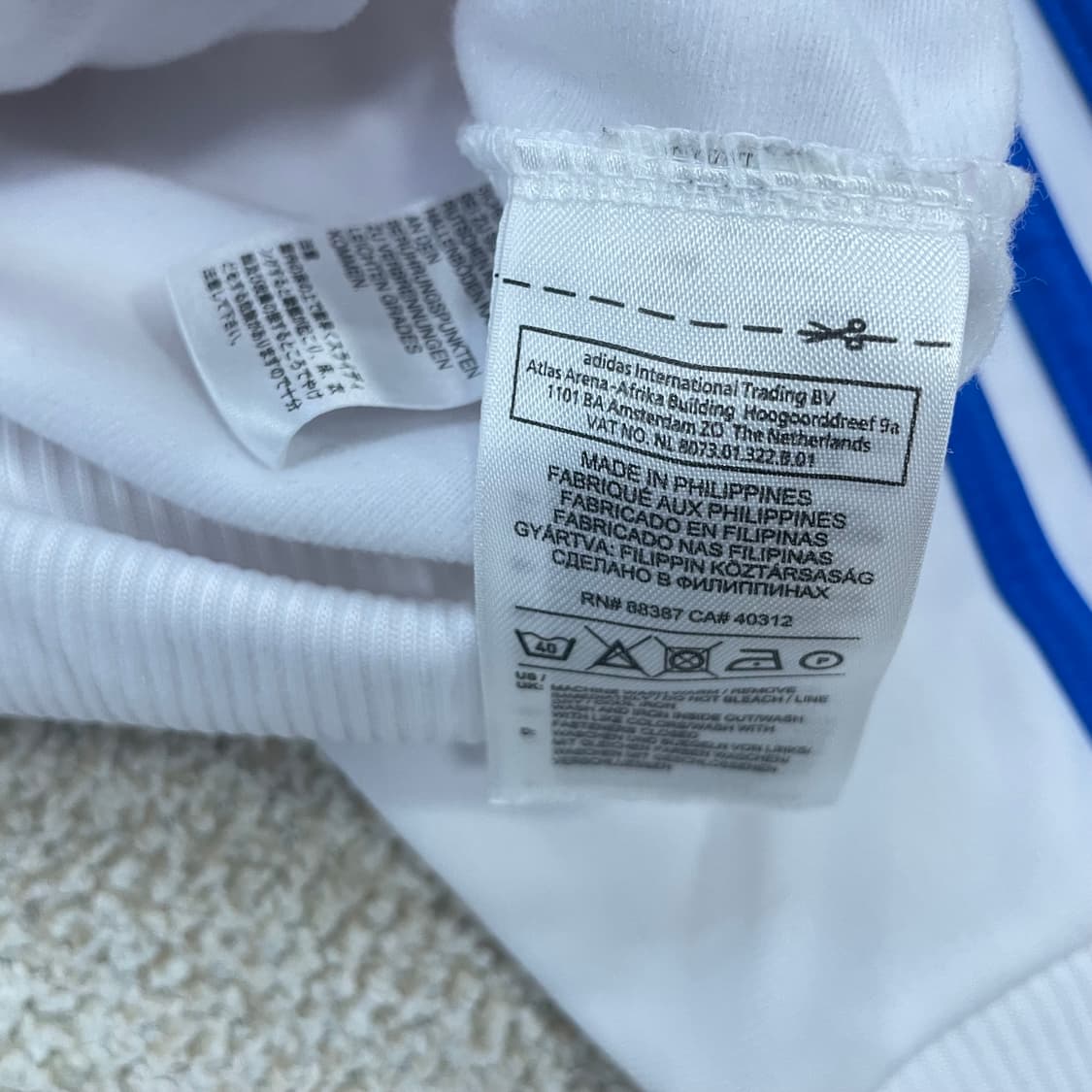 아디다스 og 파이어버드 트랙탑 져지 화이트 블루 (대장급)  상품이미지4