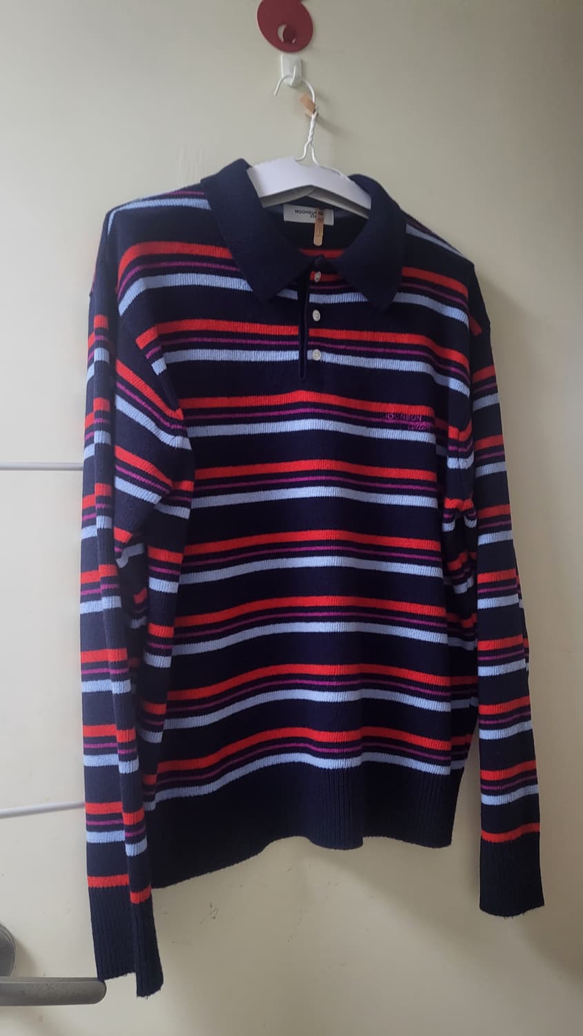 MOONSUN COTTON 스트라이프 긴팔 티 L 상품이미지1