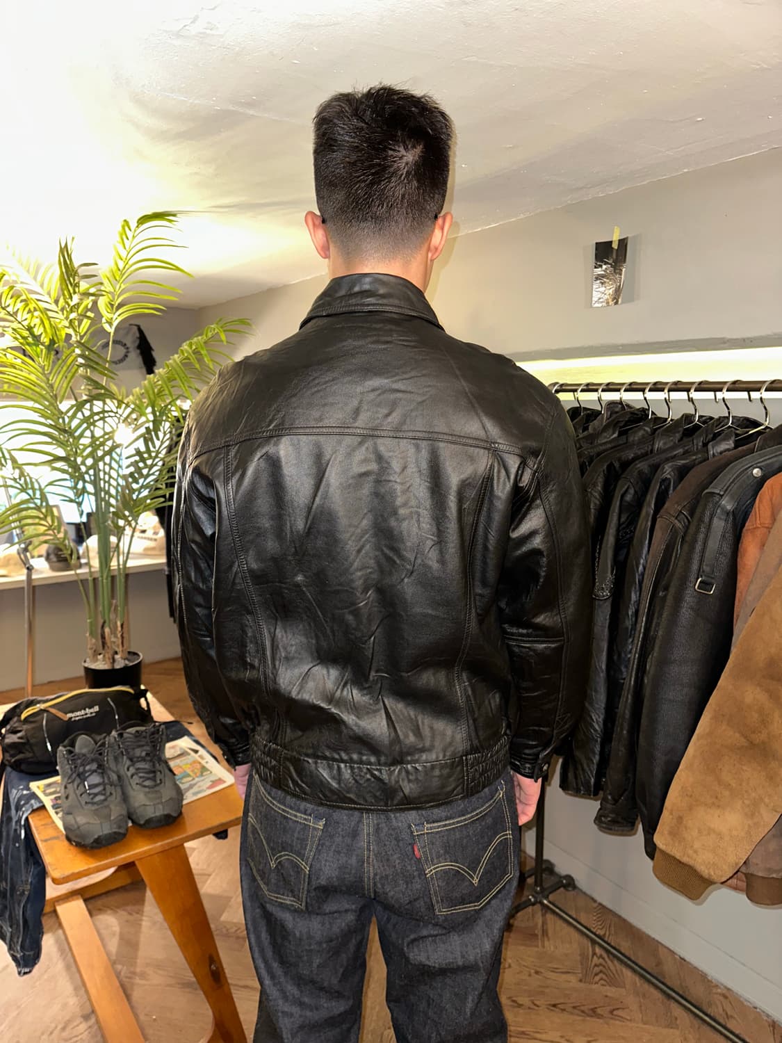 90’s Japanese genuine leather jacket 상품이미지8
