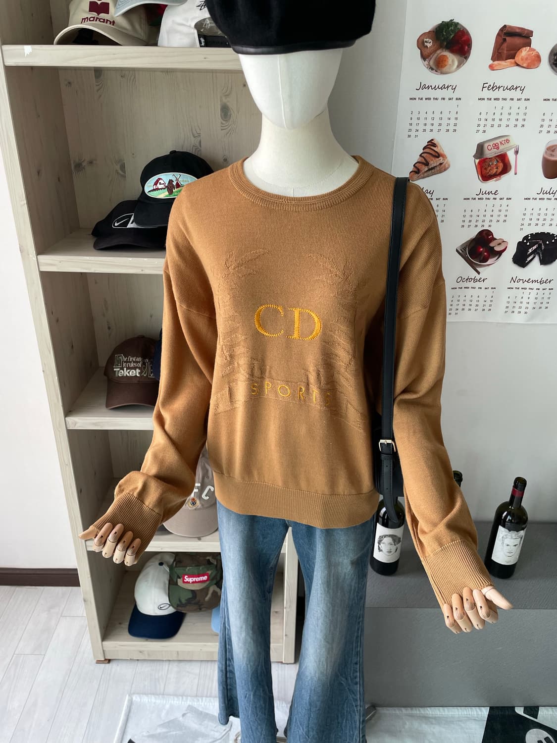 디올 빅로고 카멜 니트 상품이미지1