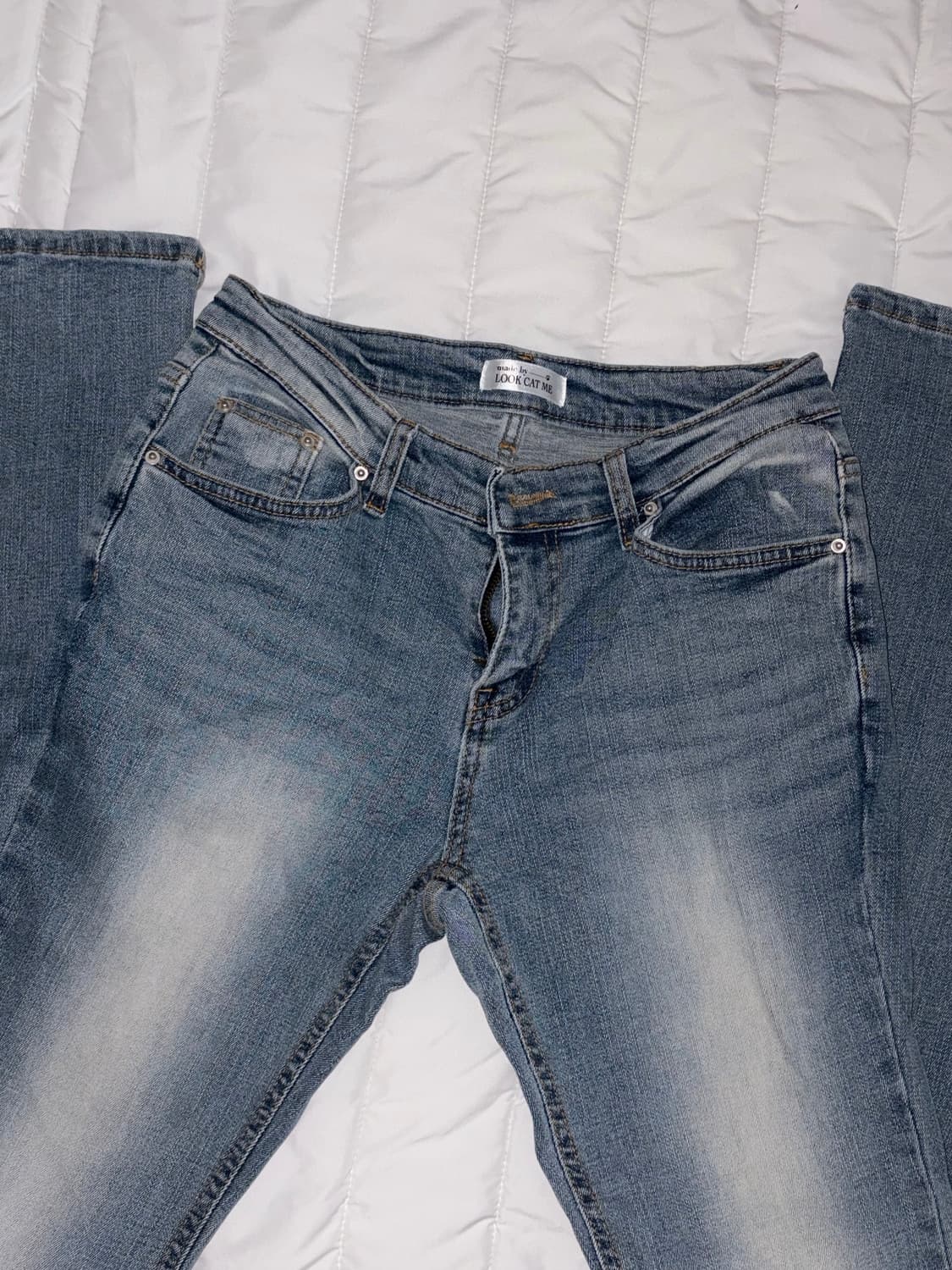 룩켓미 로우라이즈 부츠컷 데님 청바지 팬츠 상품이미지1