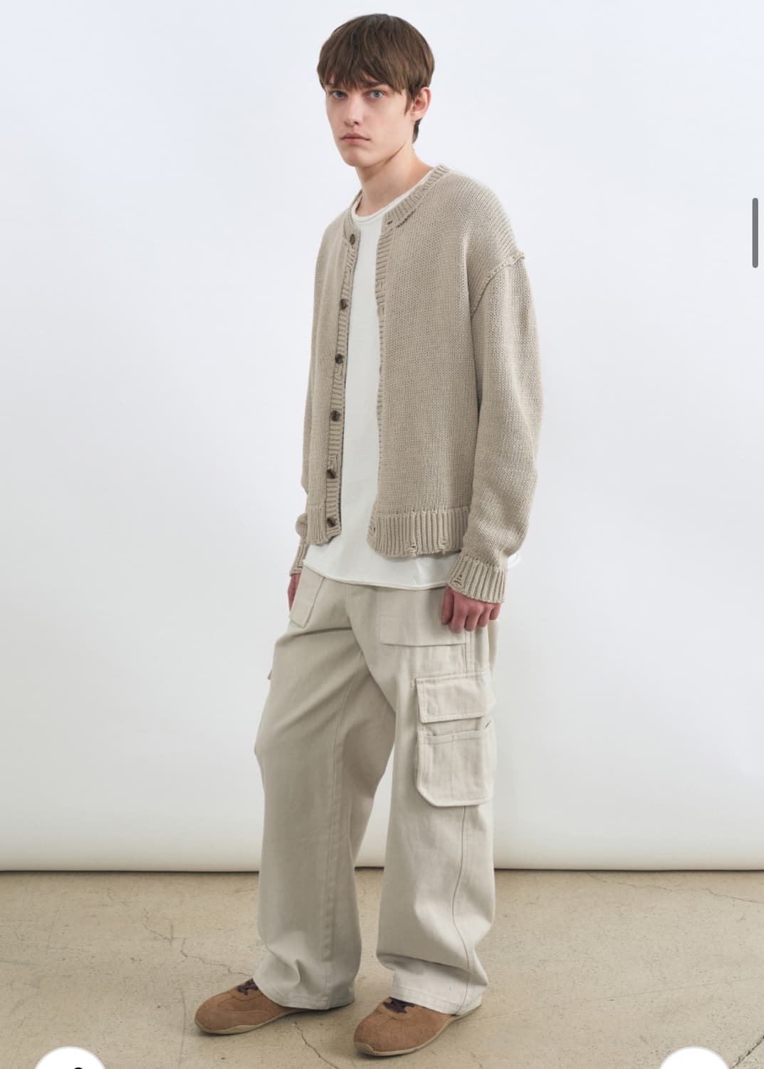 인사일런스 가먼트 다이드 컴뱃 카고 LIGHT BEIGE M사이즈 상품이미지3