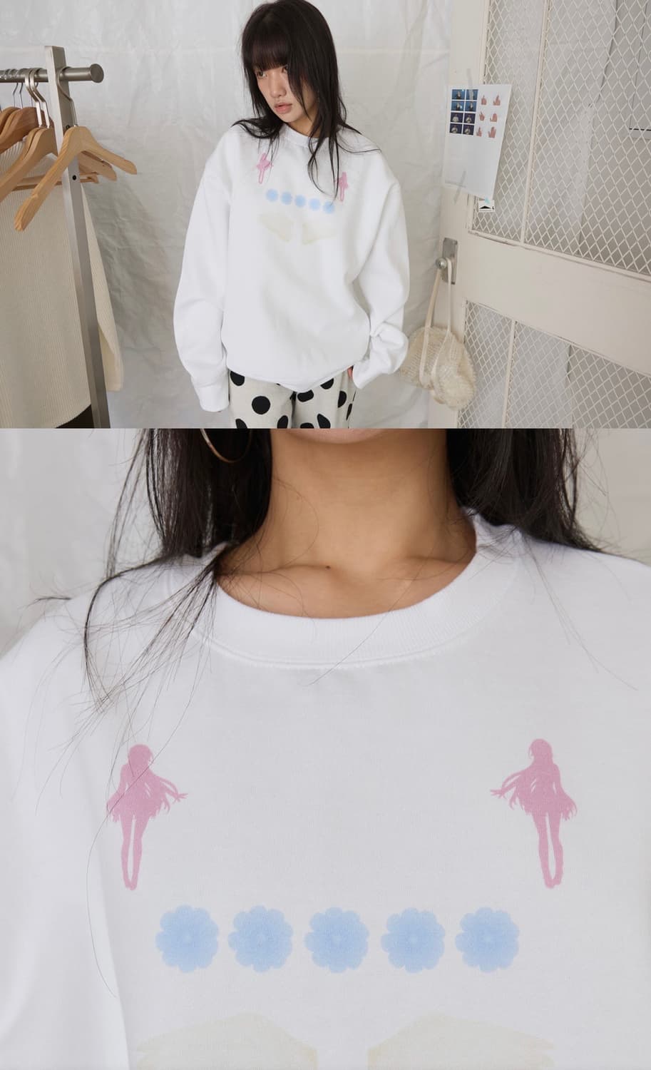 영마일웨어 unreal angel sweatshirt_white 상품이미지2