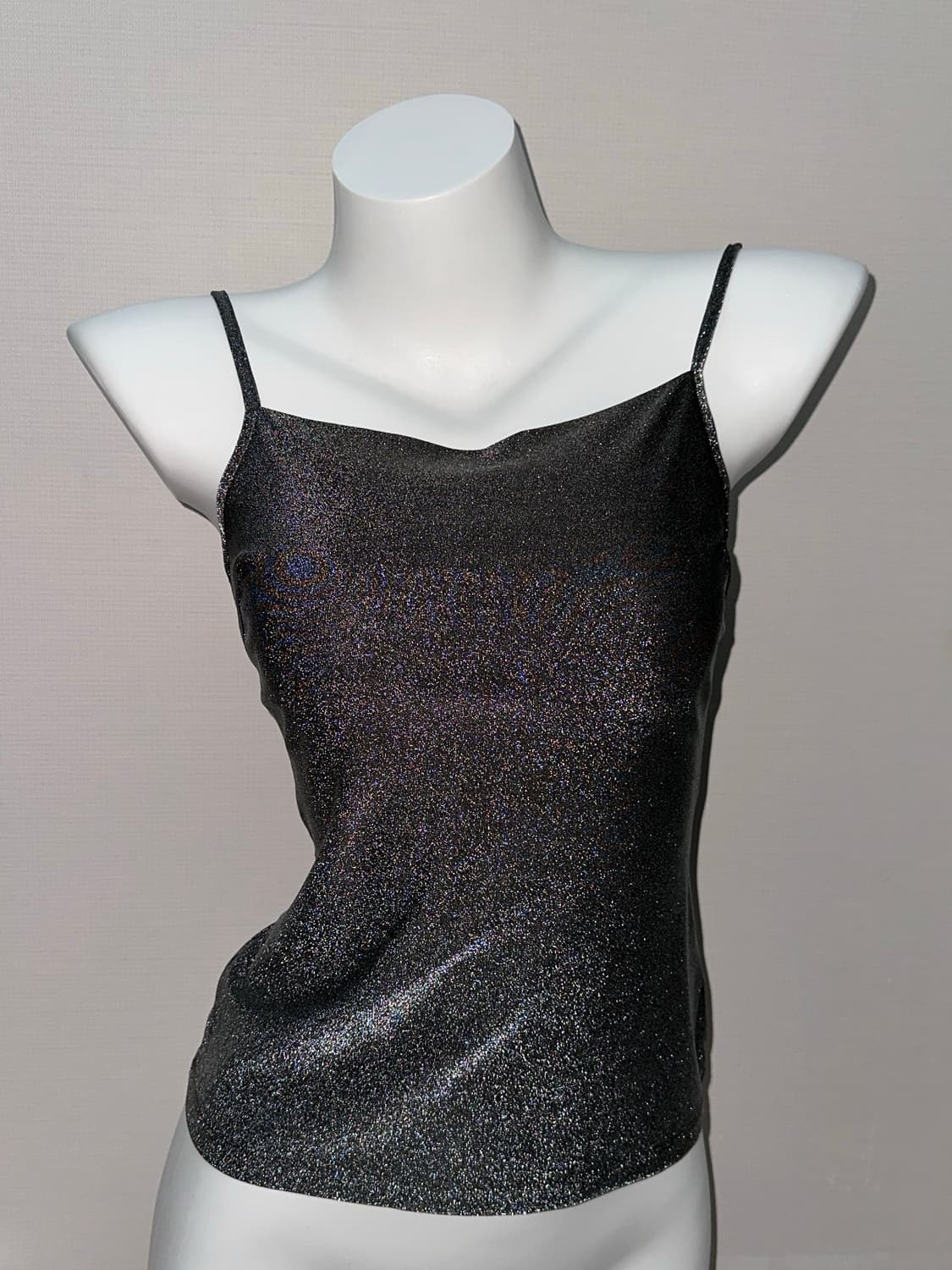 빈티지 차콜 딱붙 갸루 st글리터 슬리브리스 상품이미지2