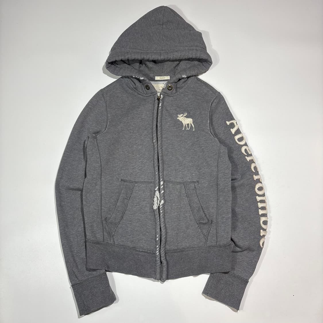 아베크롬비 그레이  데미지 후드집업 상품이미지1