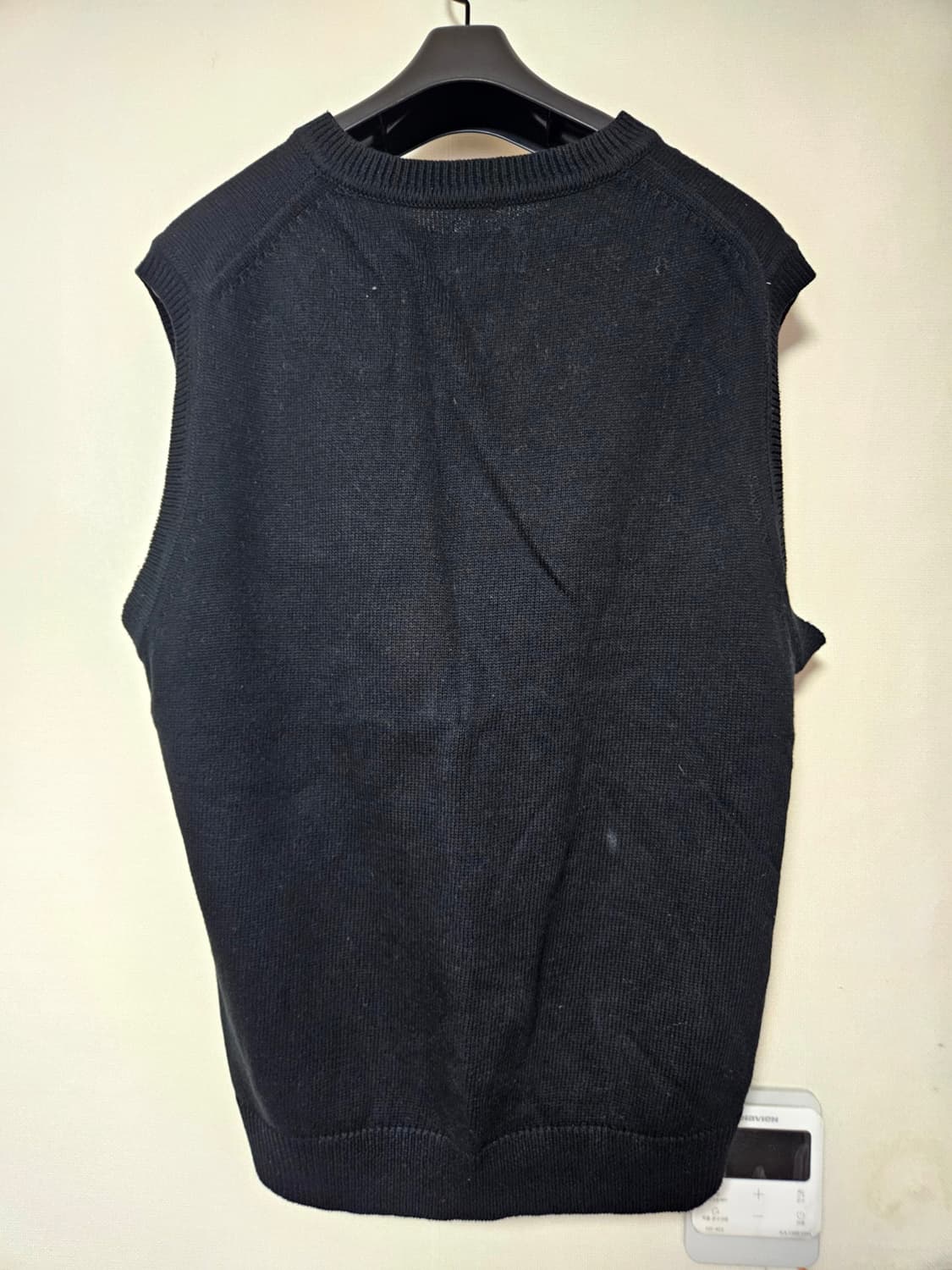 (SS22) T-Logo Knit Vest Black 상품이미지2