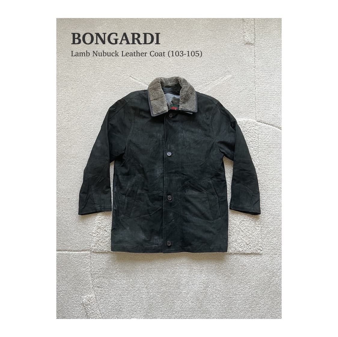 BONGARDI 리얼 램 누벅 레더 코트 (100-105) 상품이미지1