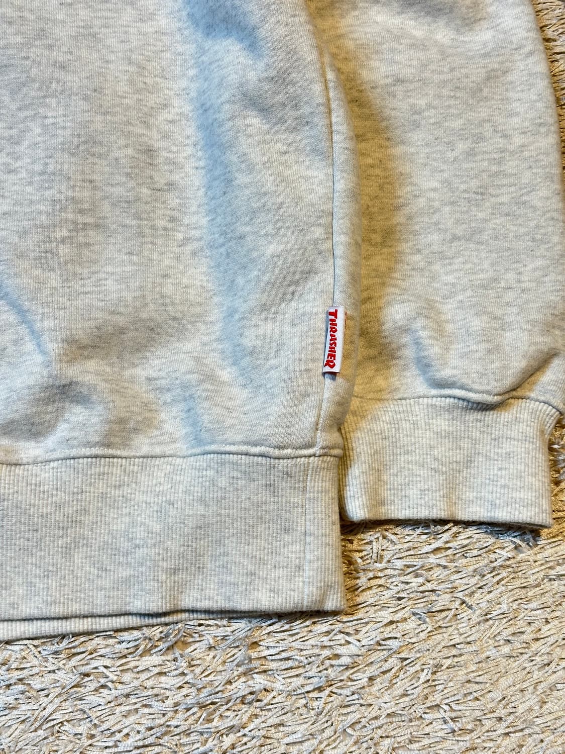 트레셔 THRASHER 플레임 로고 맨투맨 오트밀 상품이미지4