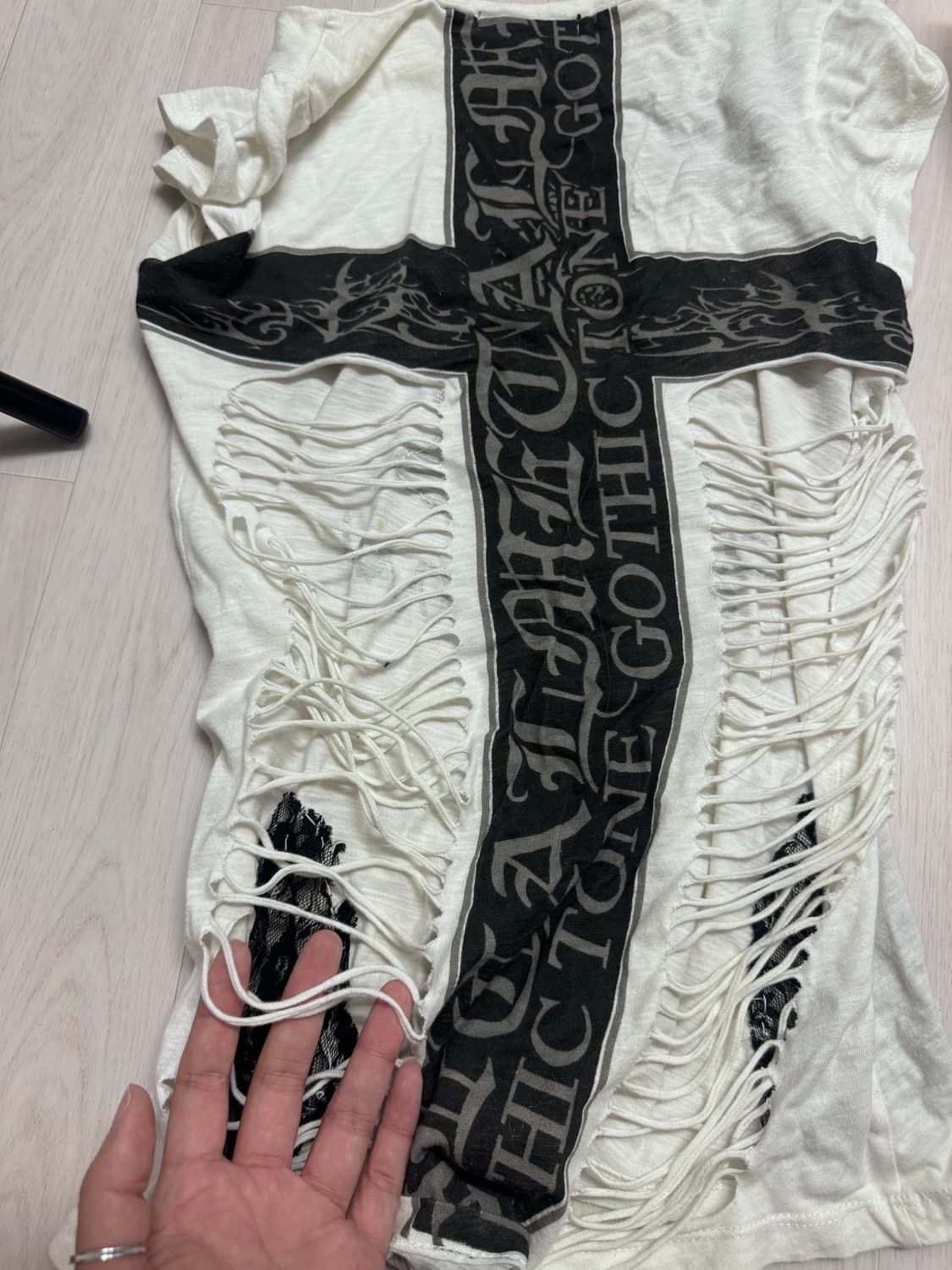 홍대빈티지 그런지 해골 티셔츠 상품이미지3