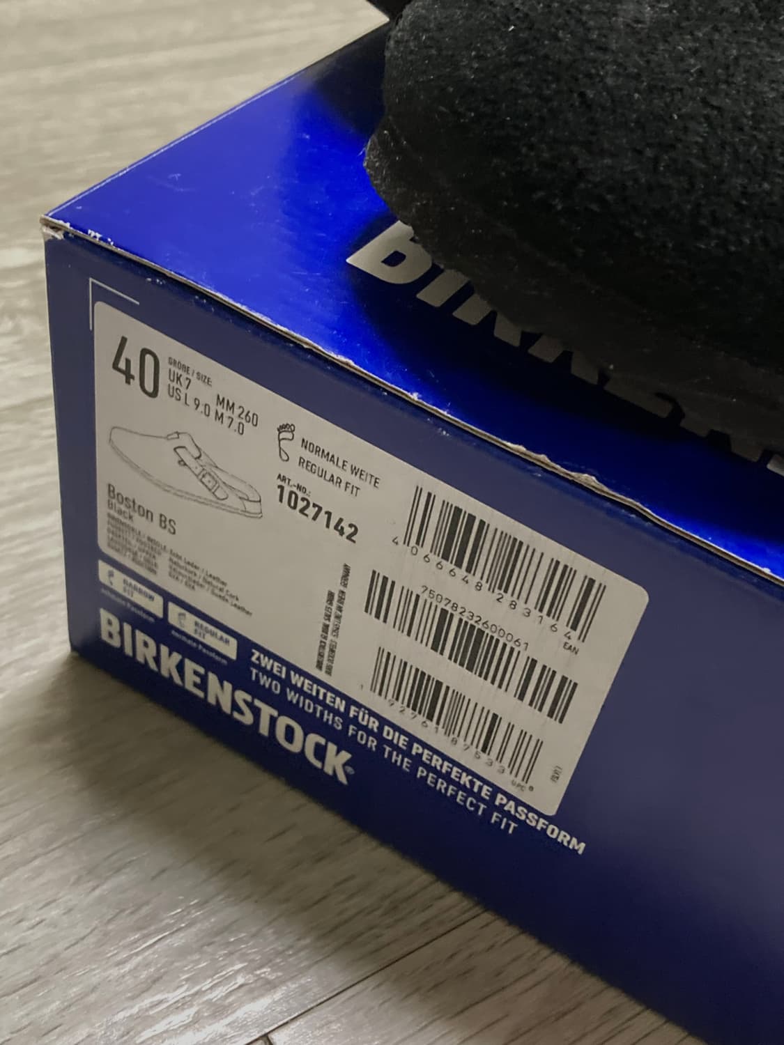 버켄스탁 보스턴 블랙(40) 260-65 사이즈 판매합니다 상품이미지3