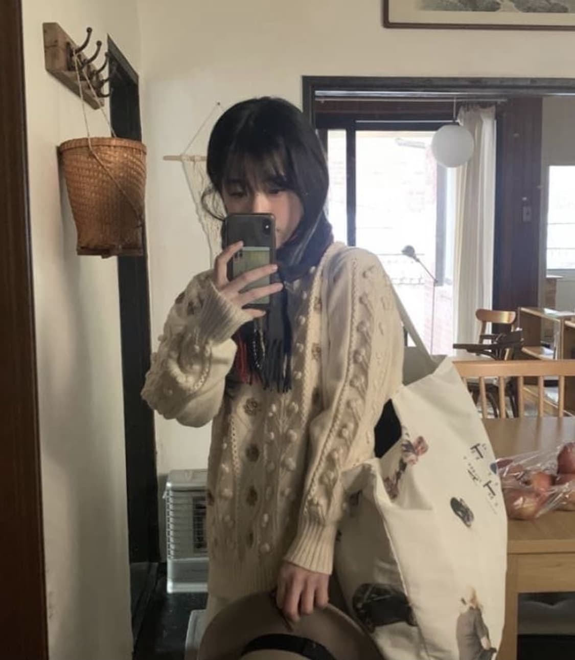 후기O 빈티지 모리걸 랜박 랜덤 박스 아오이유우  니트 가디건 스커트 상품이미지4