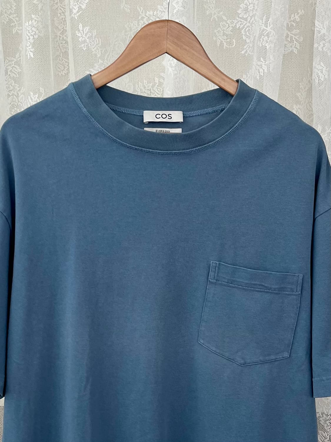L) 코스 COS 오버사이즈 포켓 반팔 티셔츠 블루 상품이미지3