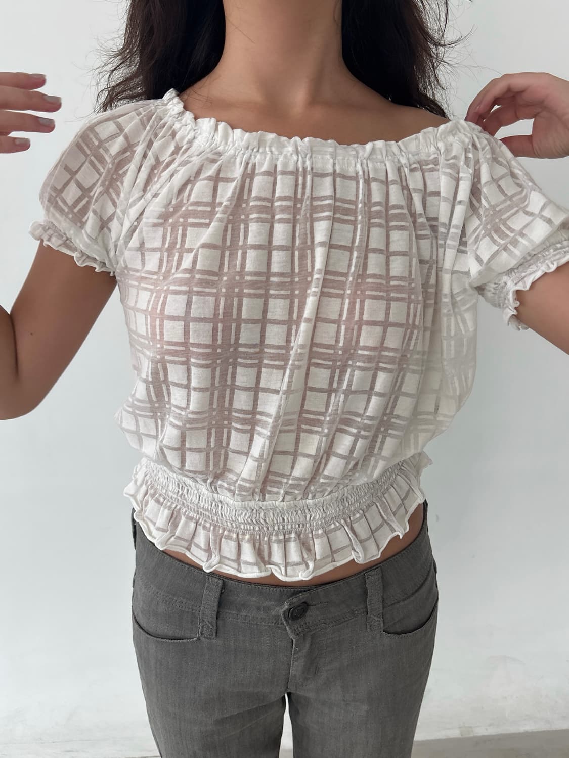 Vintage check top 상품이미지3
