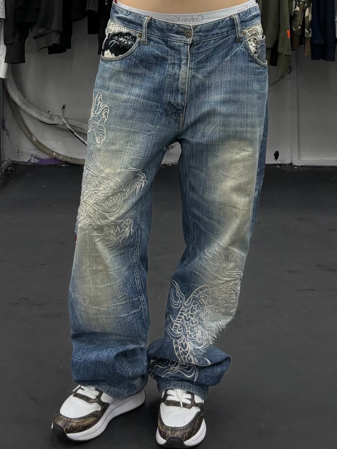 카라쿠리 타마시 오리엔탈 드래곤 데님팬츠 상품이미지2