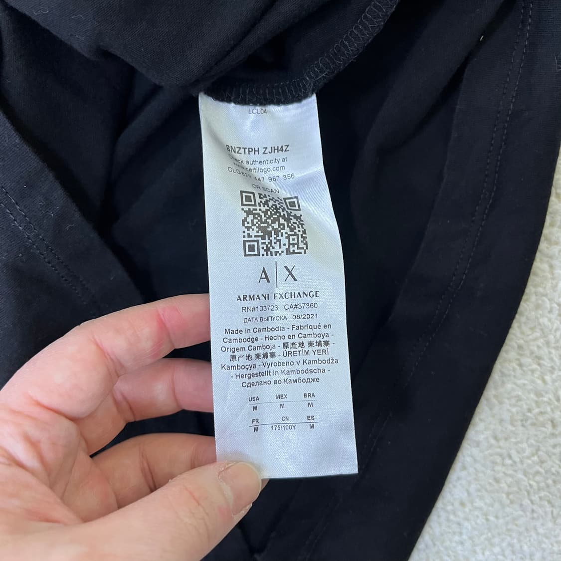 M 아르마니익스체인지 반팔 티셔츠 0319M 상품이미지3