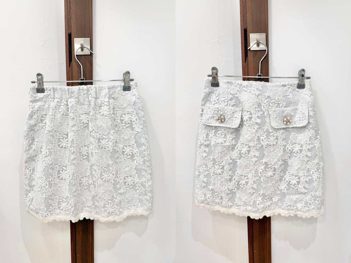 Floral lace pocket mini skirt 상품이미지6