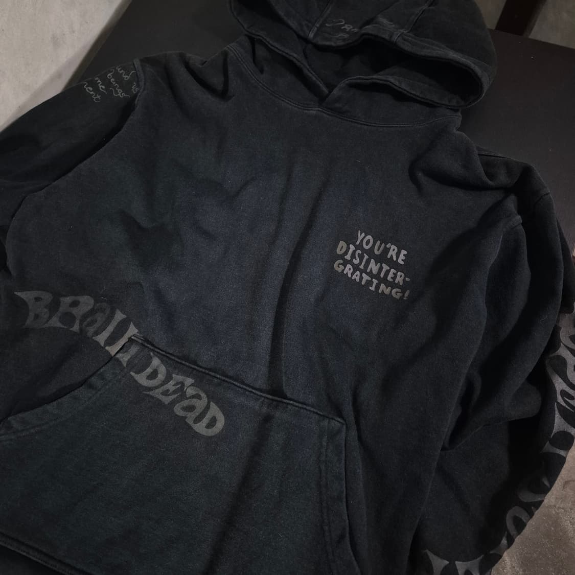 브레인데드 레터링 후드티 L사이즈 상품이미지8