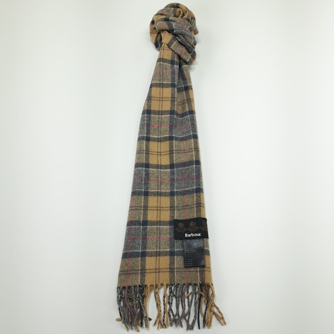 MX243 바버 브라운 타탄체크 램스울 목도리 머플러 상품이미지4