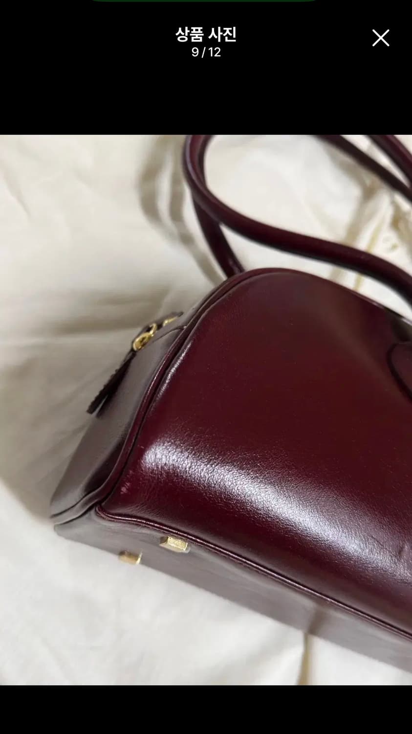 위아 바게트 숄더백 카키/와인 상품이미지3