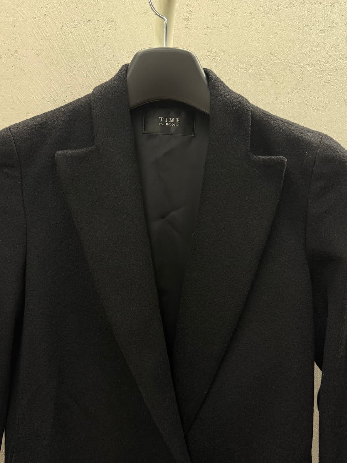 TIME 타임 캐시미어 100% 블랙 코트  상품이미지3