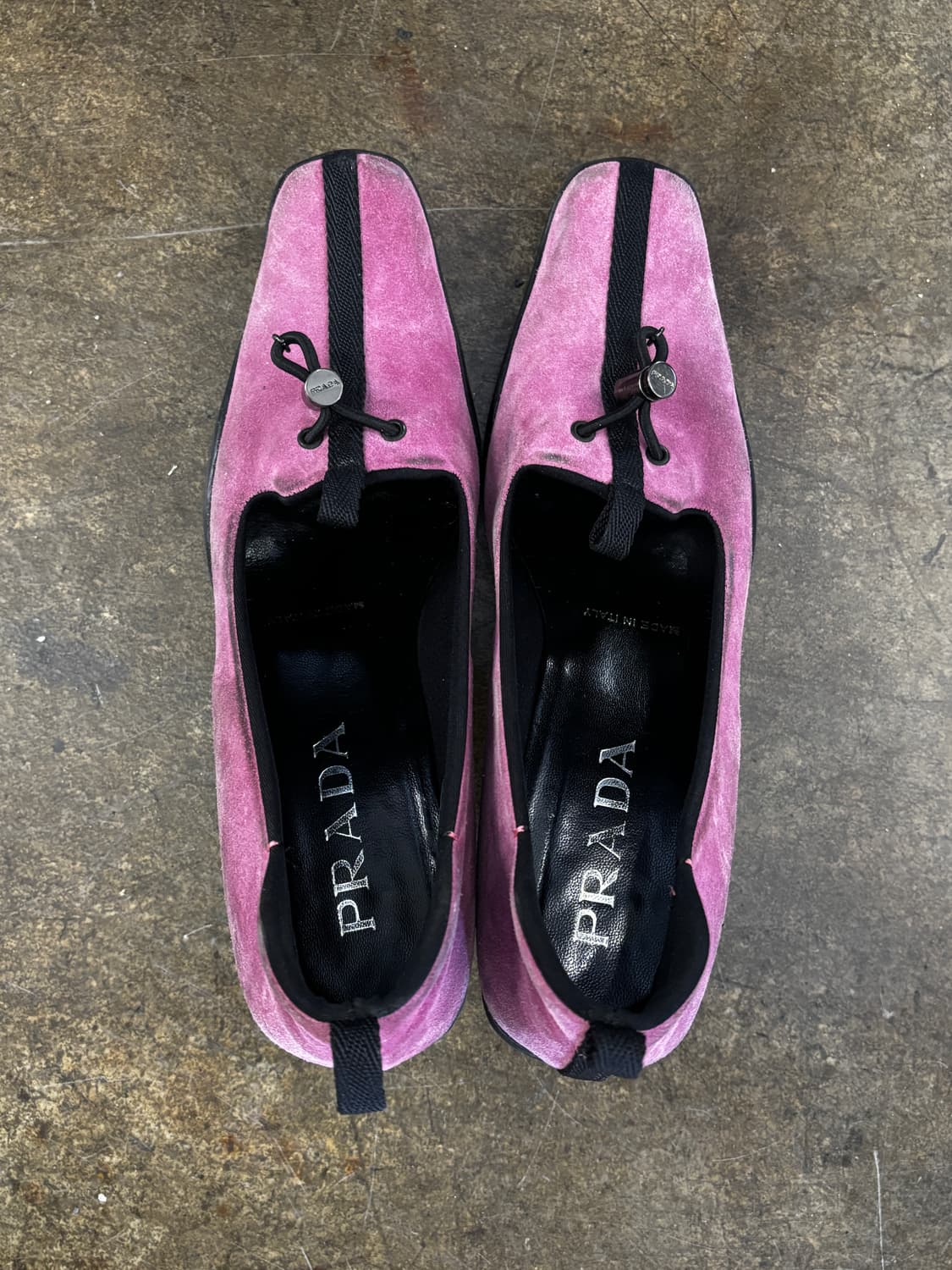 프라다 핑크 스웨이드 힐 37.5 상품이미지6