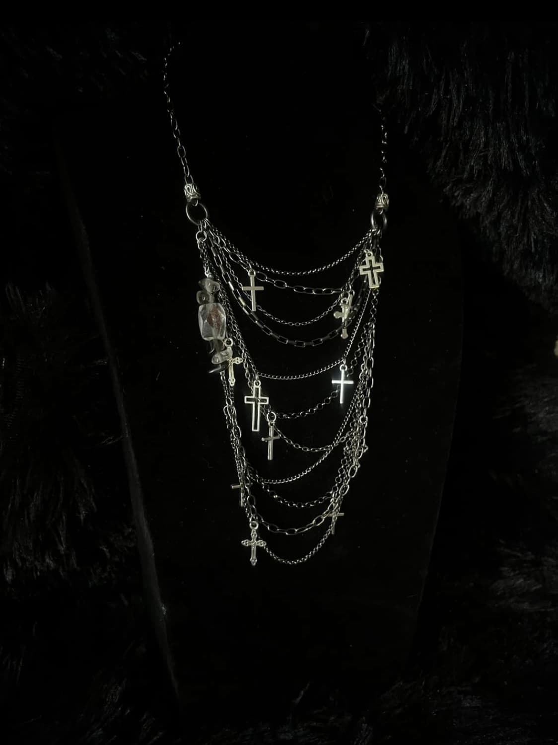 Layering cross custom necklaece 상품이미지1