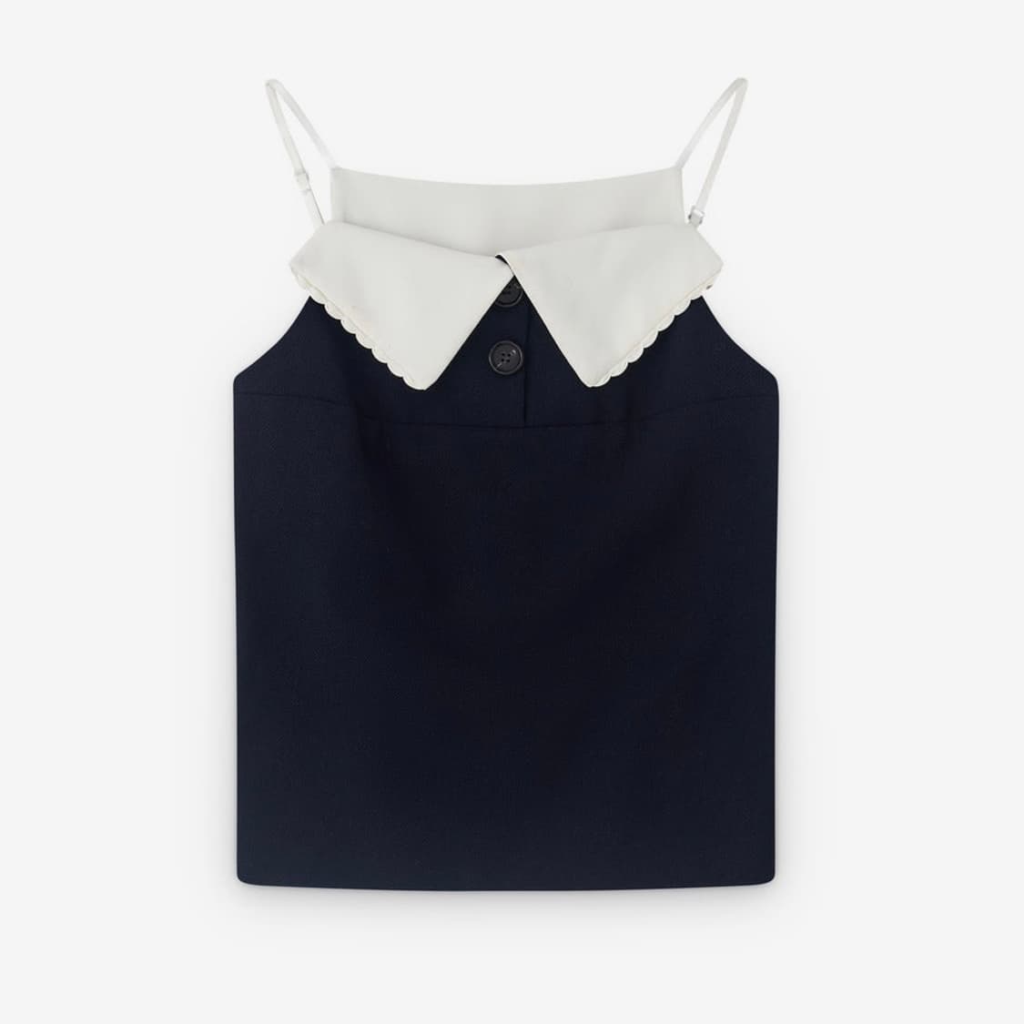 [6,8]슈슈통 25fw Turn-Down Collar 탑/네이비 상품이미지2