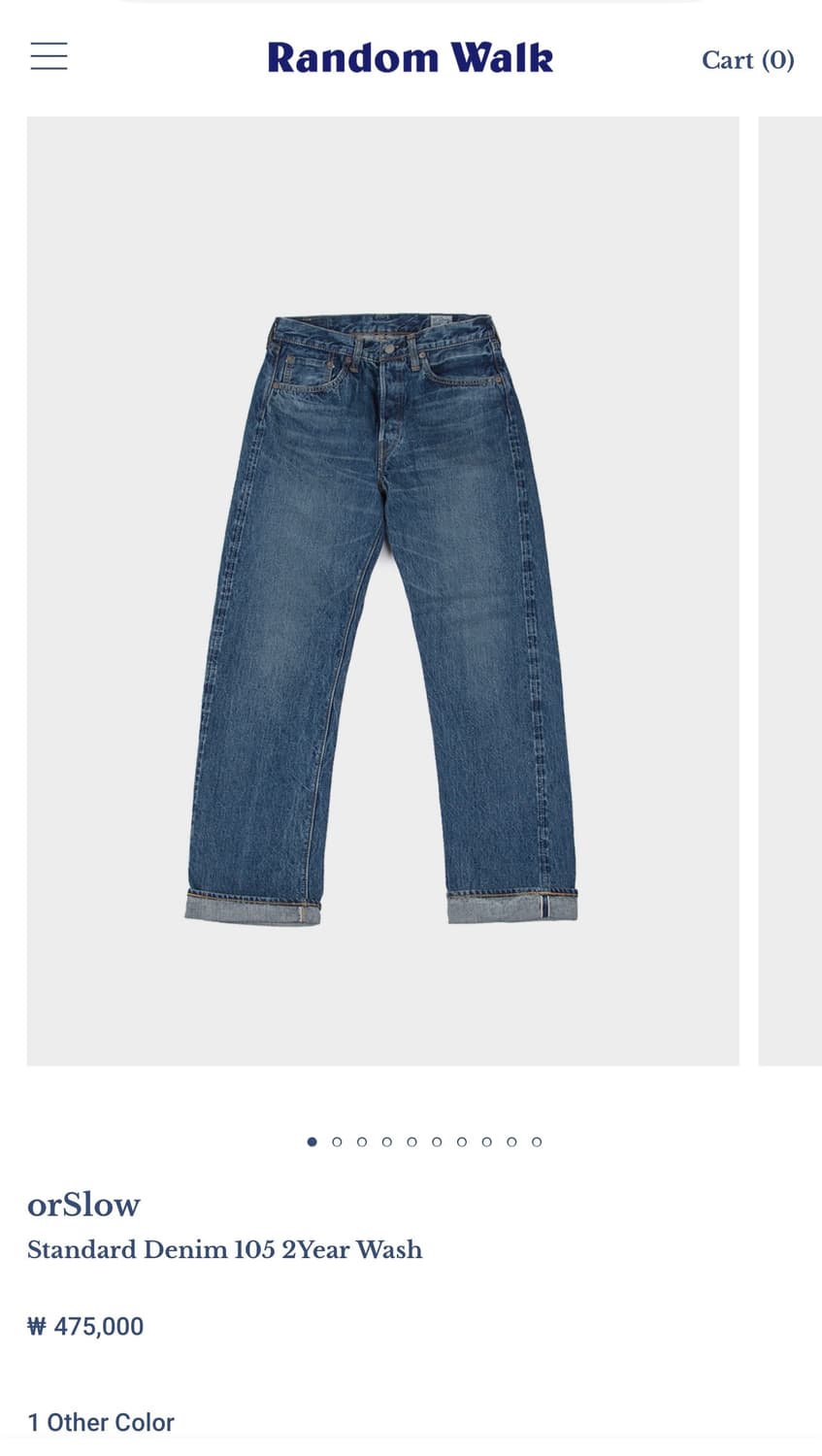 [3] 오어슬로우 (Orslow) 105 2year wash 데님 상품이미지8