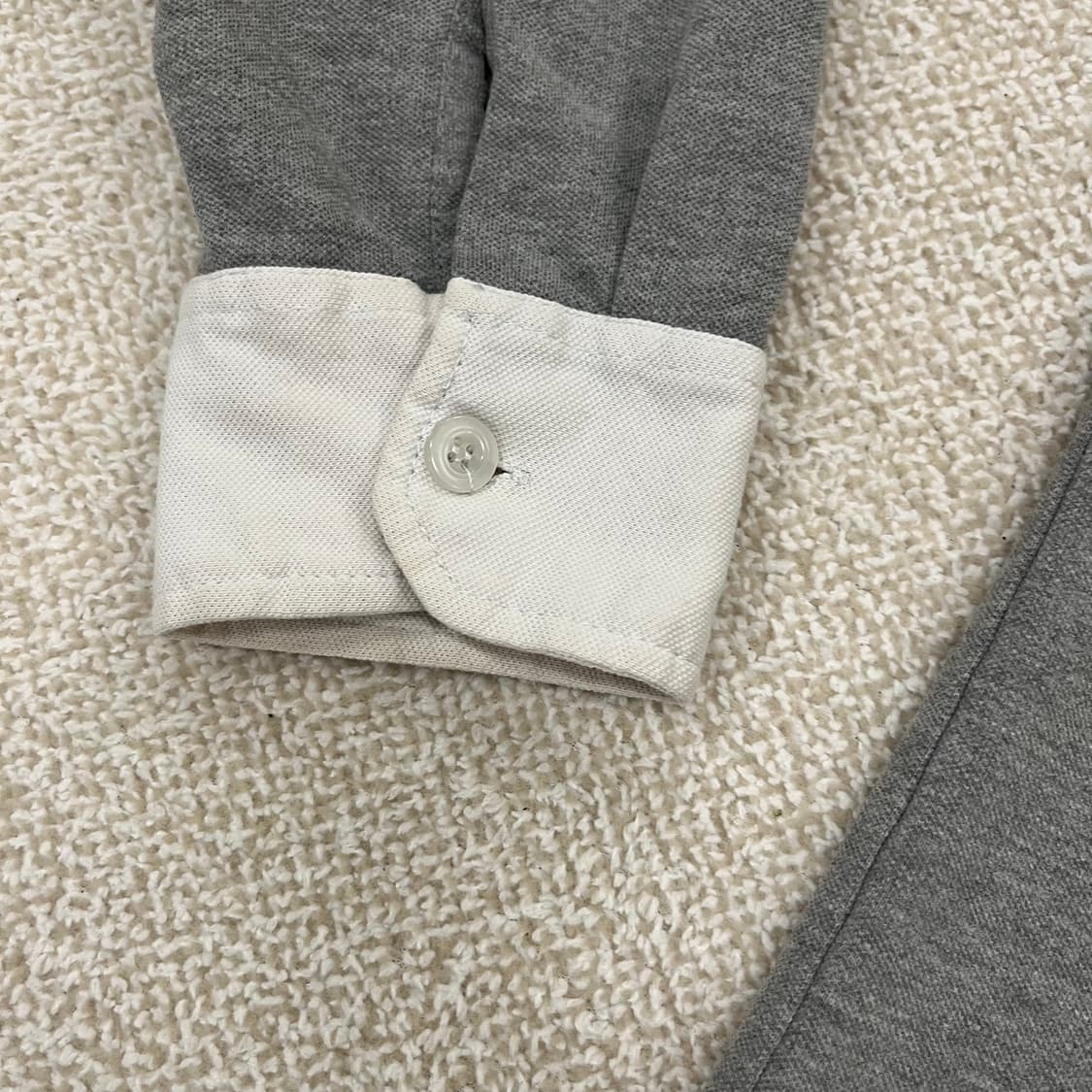 [XL] 남성 견장 패치 롱슬리브 긴팔 카라 티셔츠 3947 상품이미지5