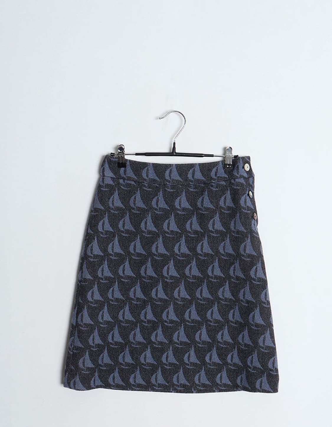 LA MARINE FRANCAISE Pattern Wool Skirt 상품이미지1