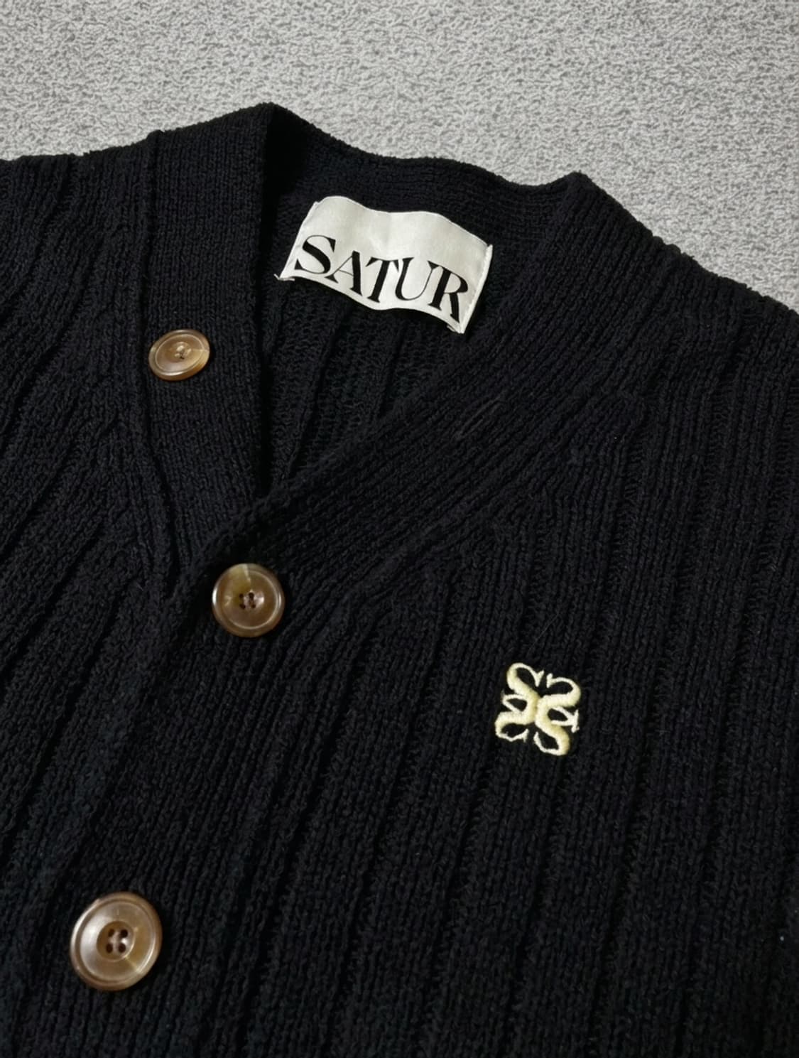 세터 파로 부클 가디건 블랙 L 상품이미지5