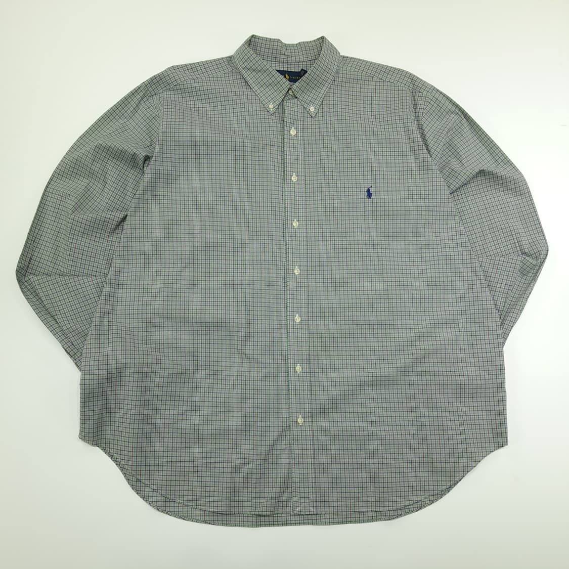 CN784 2XB 폴로 랄프로렌 그린 스몰타탄체크 긴팔 셔츠 남방 상품이미지1