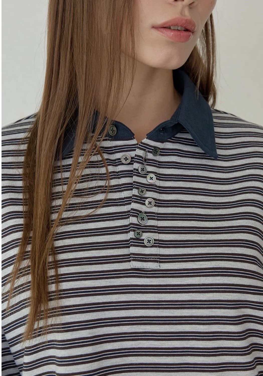 HAILEY BUTTONEND PK TEE 상품이미지3