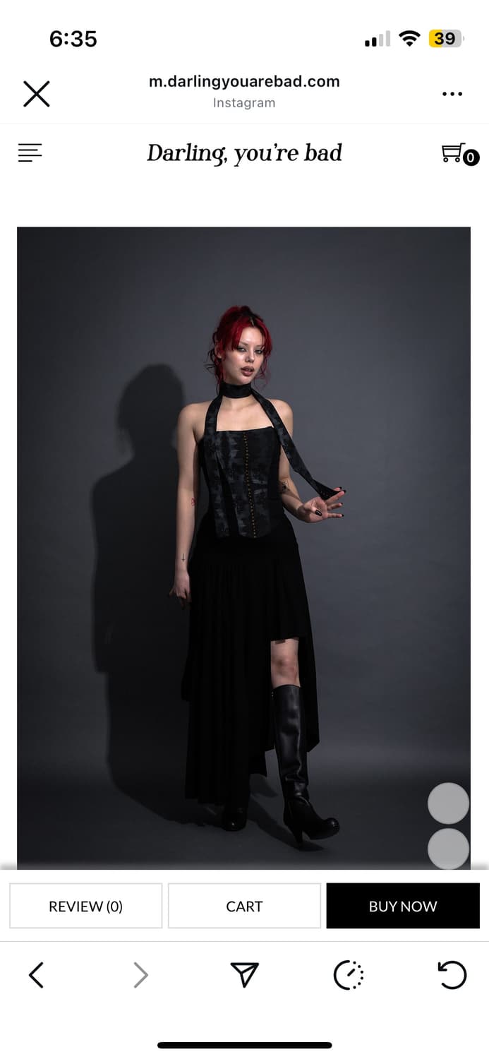 달링유어베드 코르셋 탑 + 스카프  상품이미지3