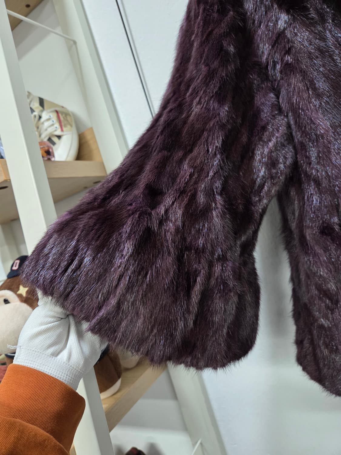 조이너스 밍크퍼 와인컬러 코트 Y2K 숏 스타일 66 상품이미지3