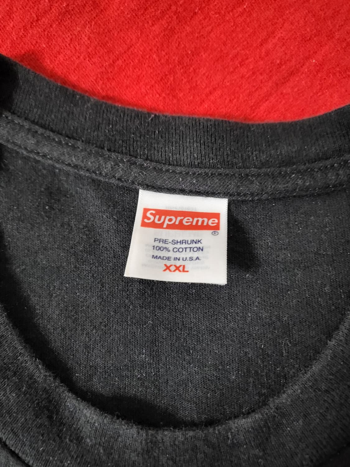 [2XL,XXL] 슈프림 박스로고 티셔츠 반팔 블랙 - 23FW 상품이미지4