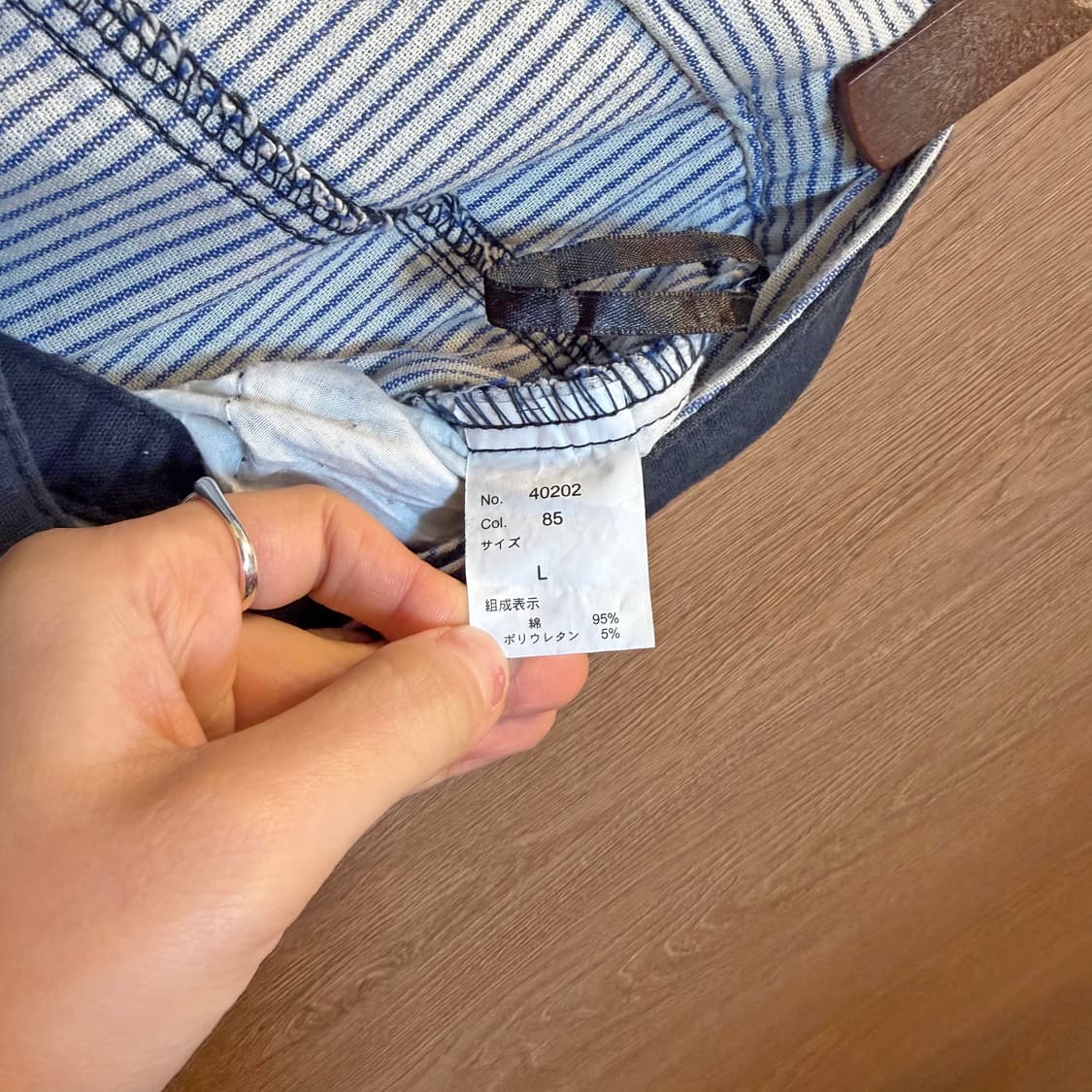 빈티지 카고 랩 미디 스커트 버튼업 밑단 스트링 디테일 네이비 상품이미지6