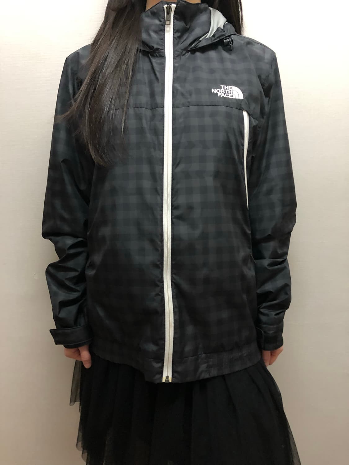빈티지 노스페이스 체크 바람막이 상품이미지1