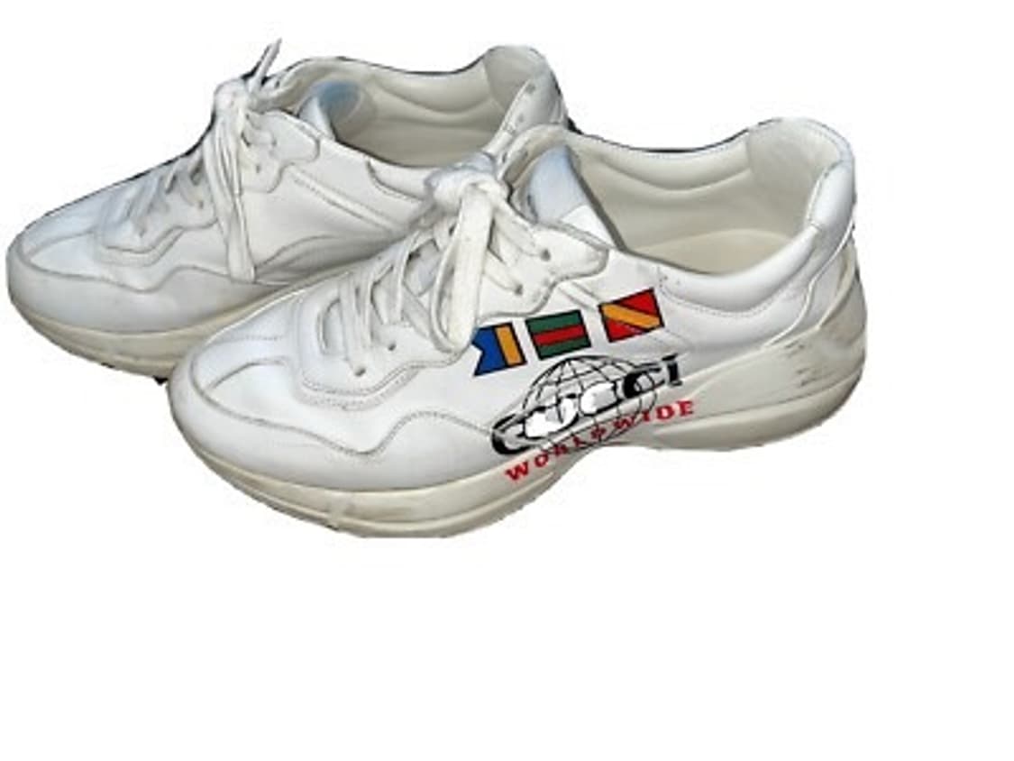 [정품] 구찌 라이톤 화이트 아트워크 스니커즈 275 화이트 상품이미지1