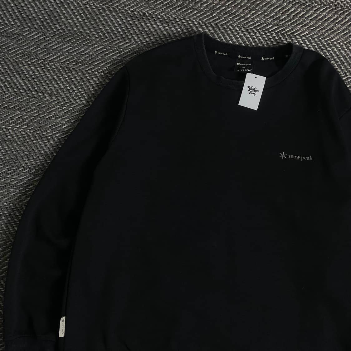 스노우피크 미니멀 블랙 박시핏 맨투맨 o 3298 상품이미지3