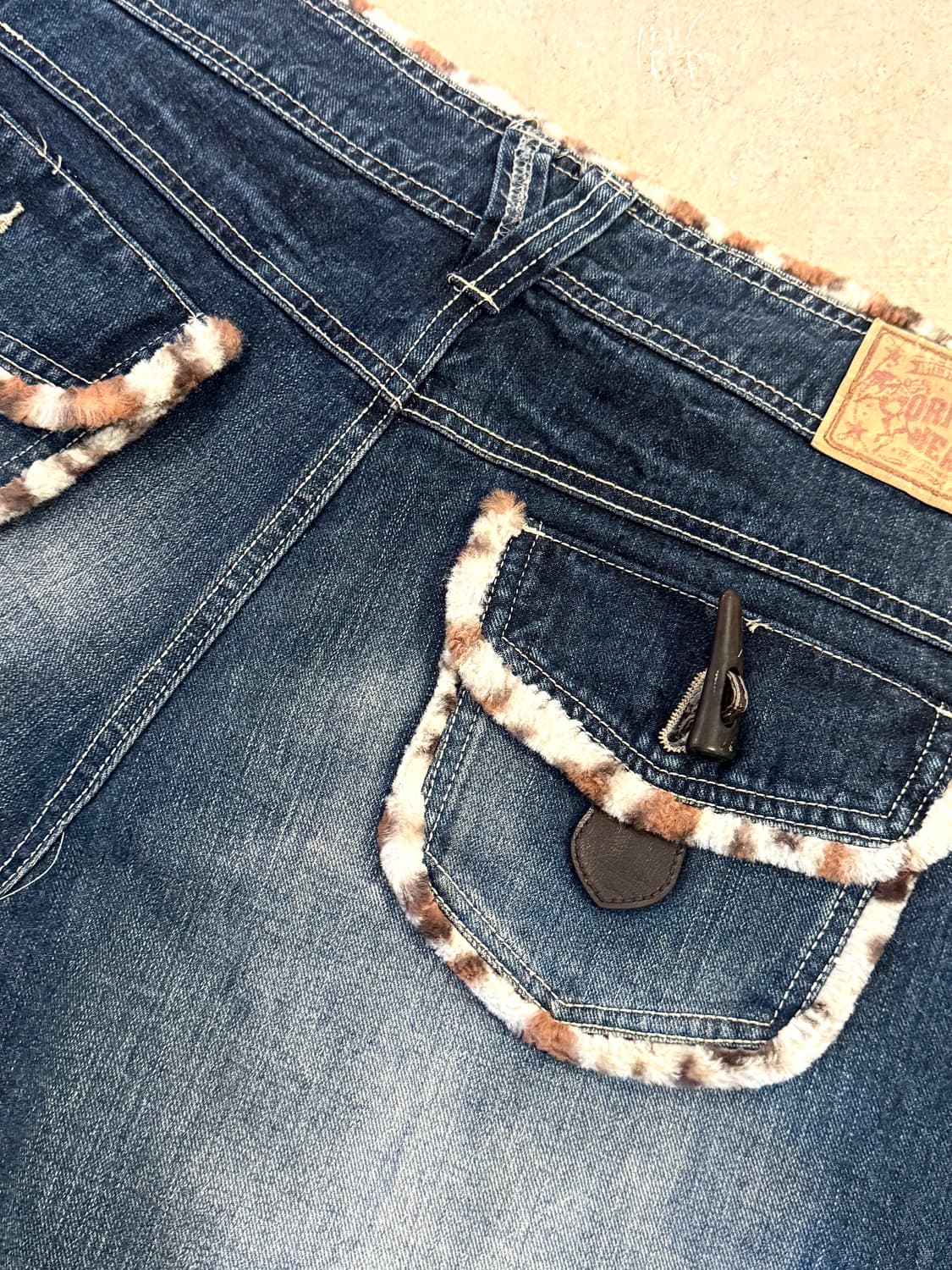 Leopard Trim Denim Shorts  상품이미지8