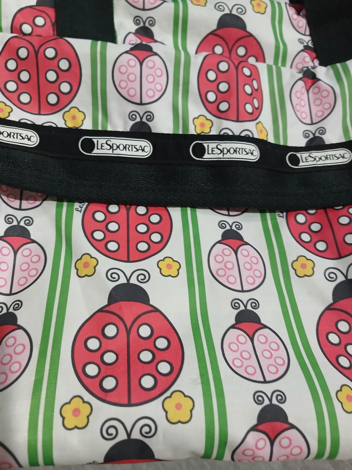 레스포삭 레이디버그 패턴 숄더백 (토트 겸용) 상품이미지6