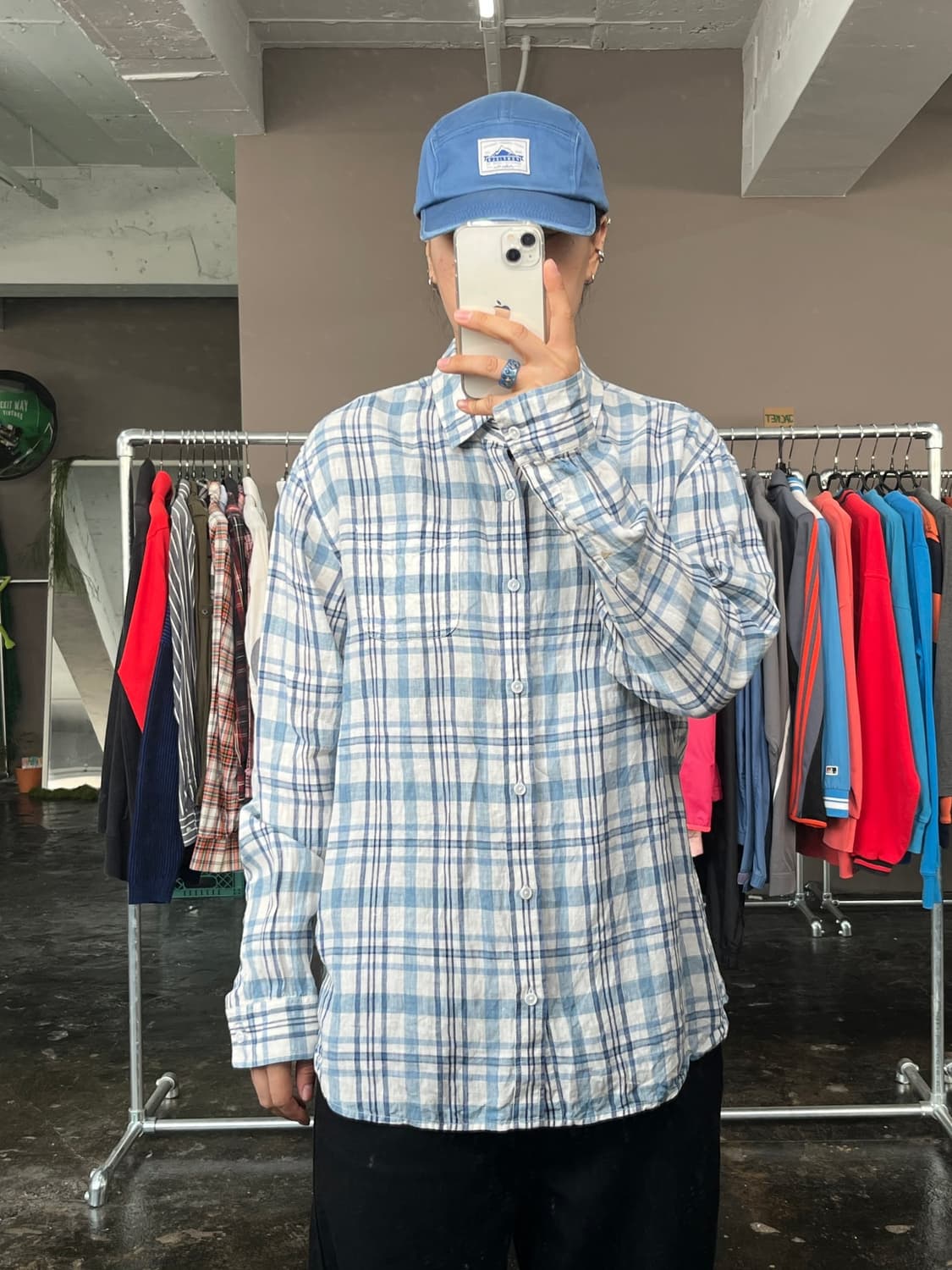 버커루 마원단 체크 셔츠  상품이미지1