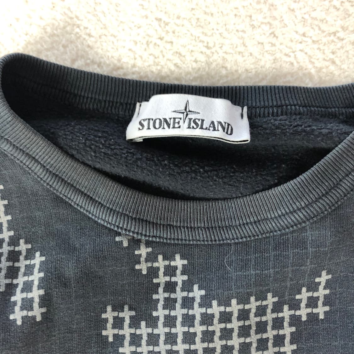 스톤아일랜드 체크 그리드 카모 맨투맨  상품이미지7