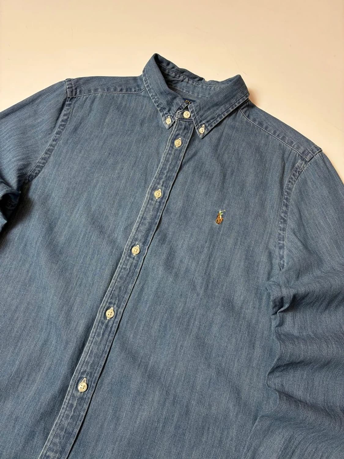 폴로 랄프로렌 자수로고 클래식핏 데님 셔츠 PN9399 상품이미지2