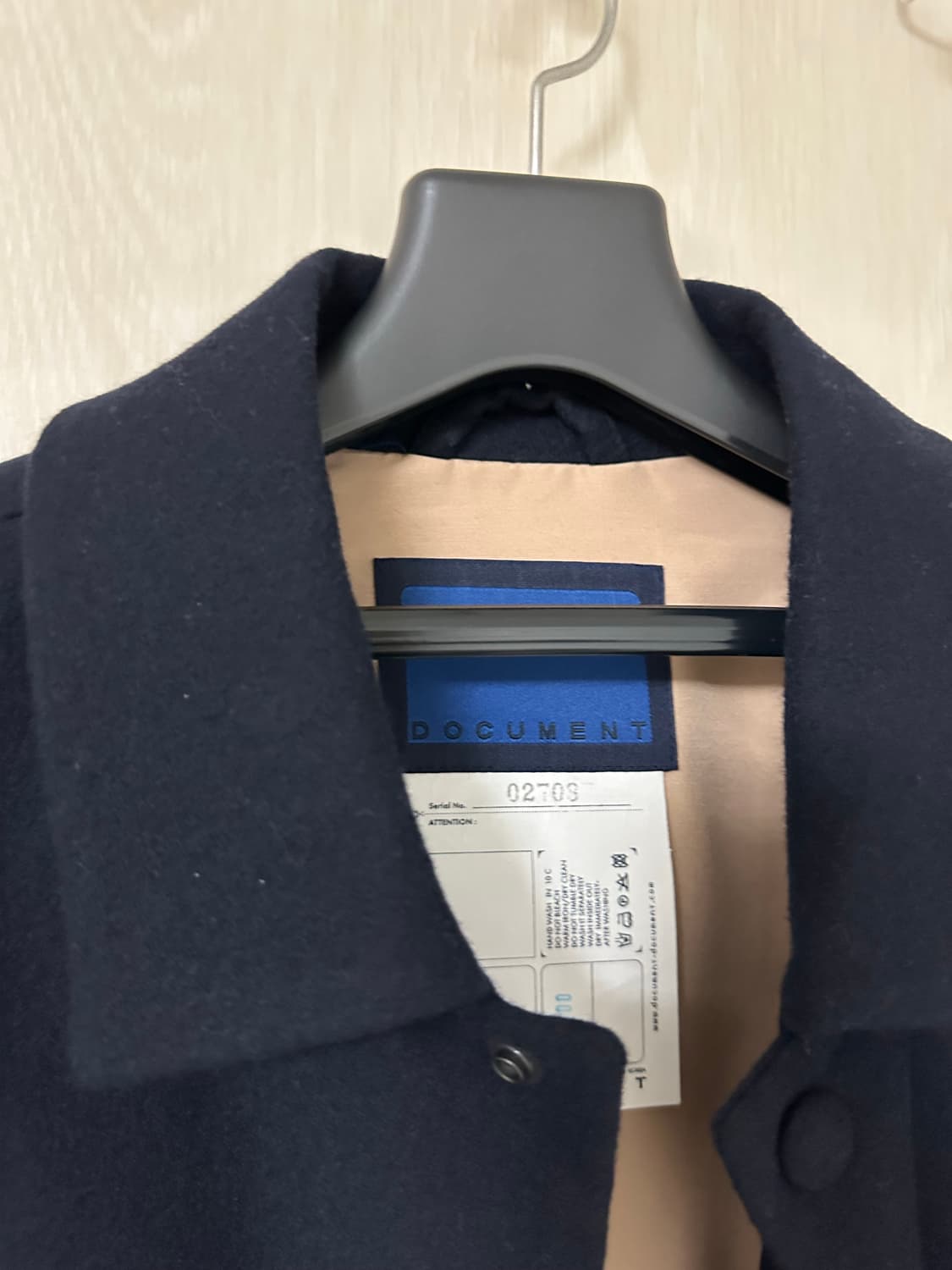 도큐먼트 Wool CPO M 사이즈 판매합니다 상품이미지3