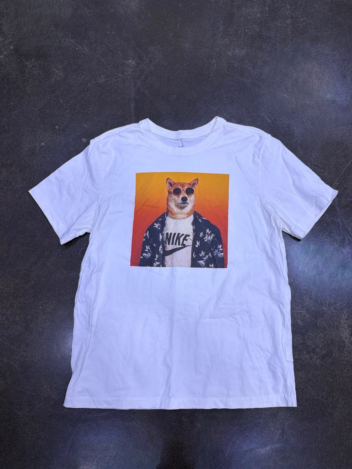 나이키 시바견 프린팅 반팔 티셔츠 화이트 XL 상품이미지2