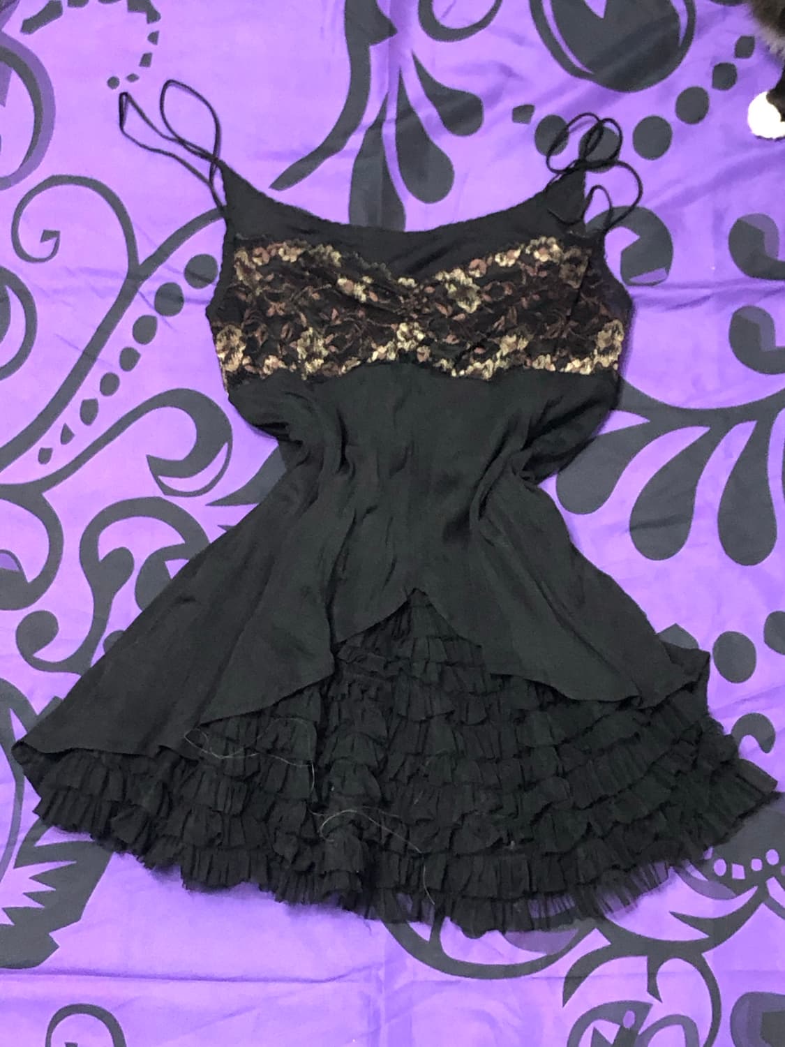 New 대대장템 그런지 페어리 락시크 레이어드 끈 미니탑 상품이미지1