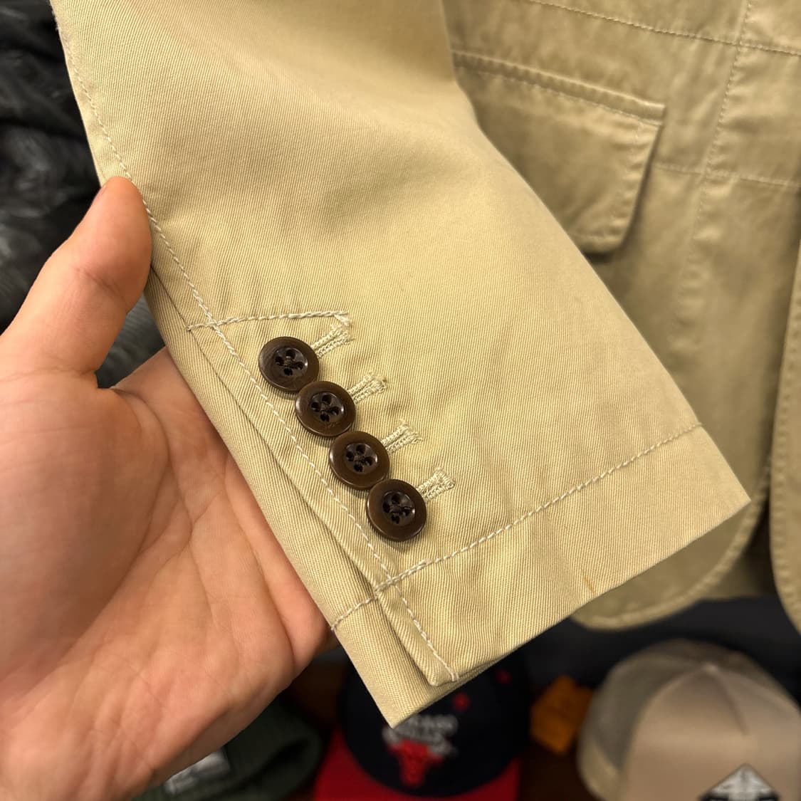 90s 폴로 랄프로렌 코튼트윌 스티치라인 블레이저 자켓 N1225 상품이미지5