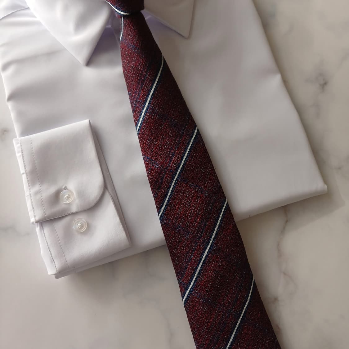 레노마 실크&코튼 스트라이프 슬림 넥타이 7.6cm 새상품 A18826
 상품이미지5